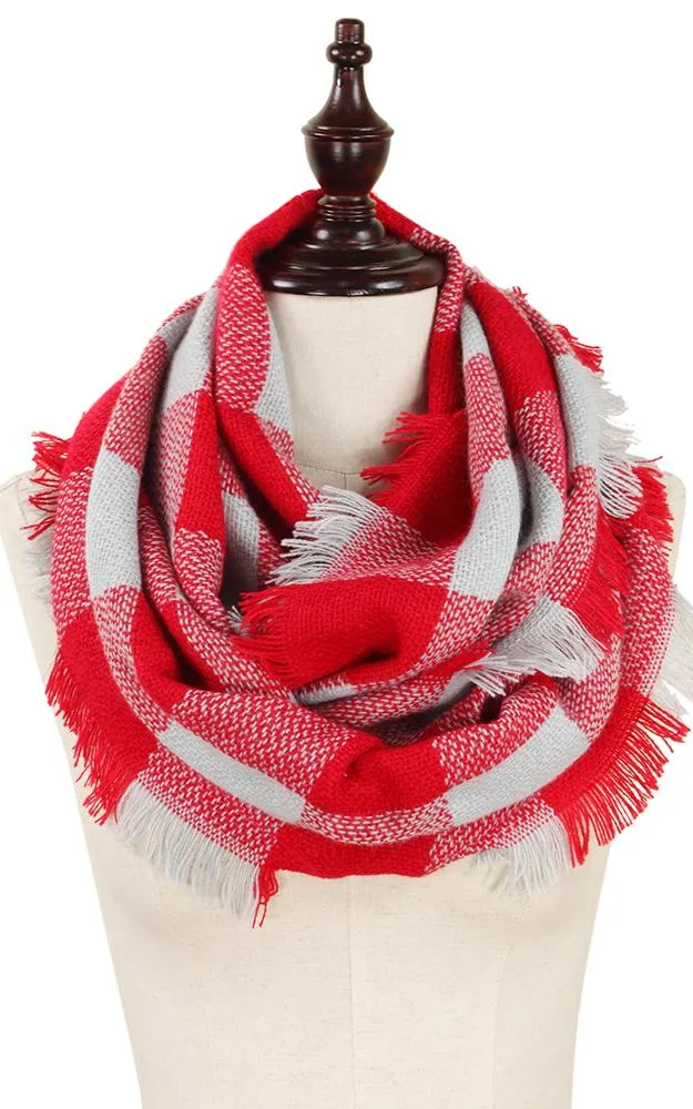 EAS8628 Buffalo Plaid Woven Infinity