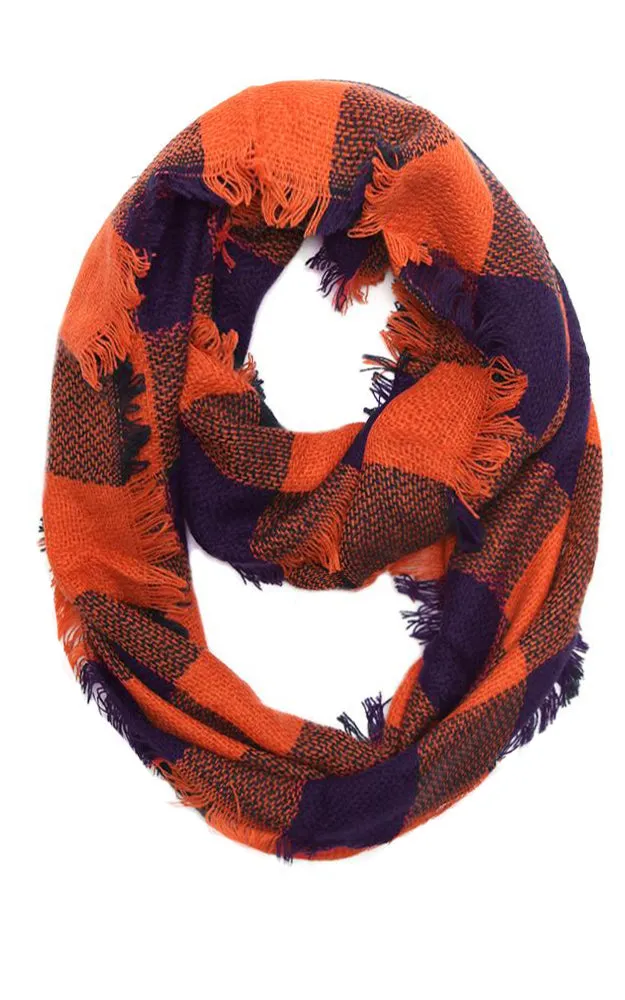 EAS8628 Buffalo Plaid Woven Infinity