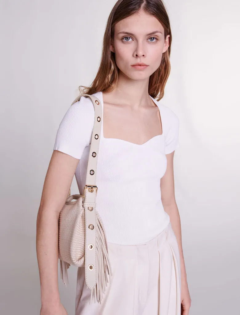 Ecru Rib knit top