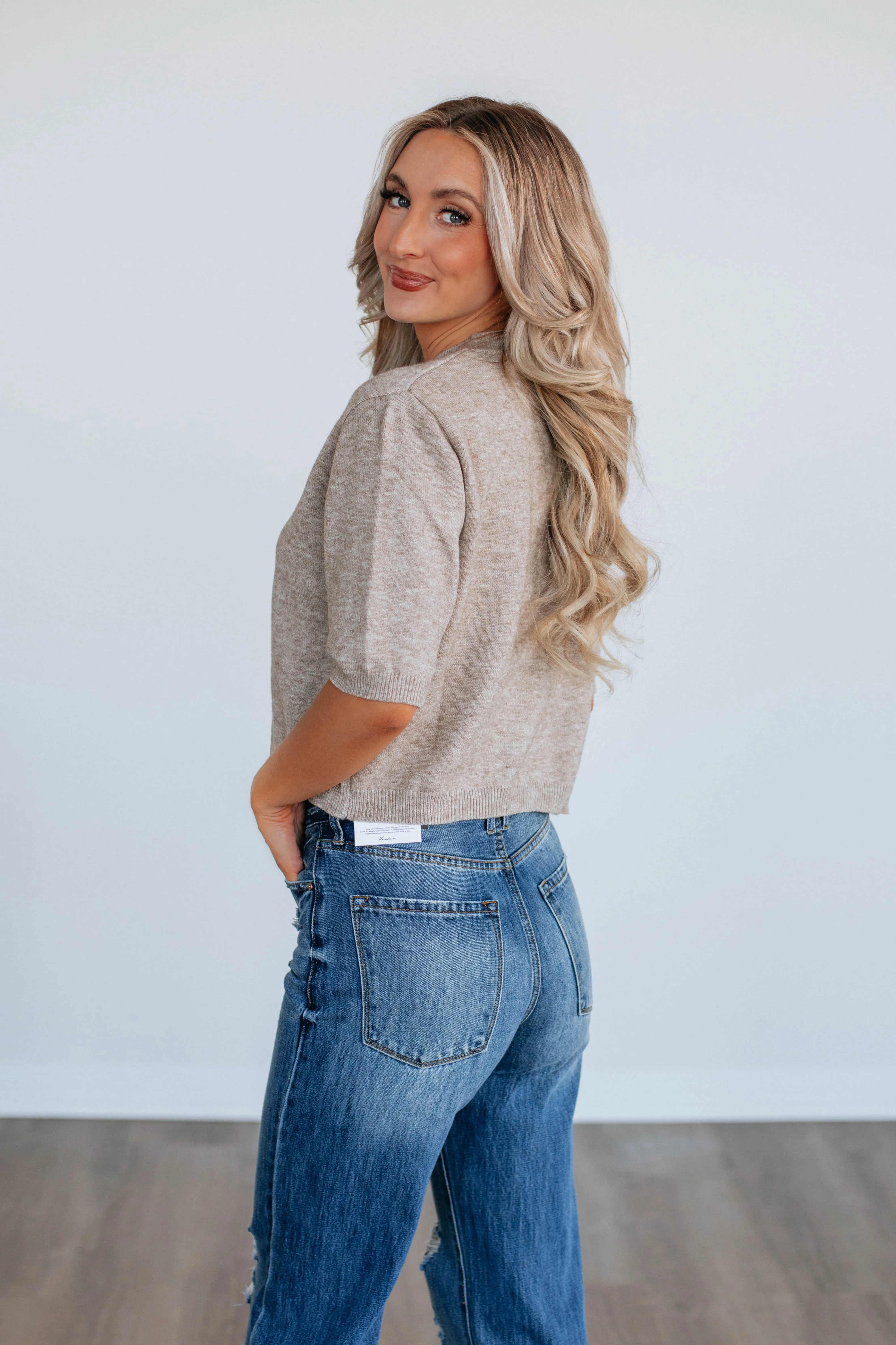 Eleni Knit Top - Mocha