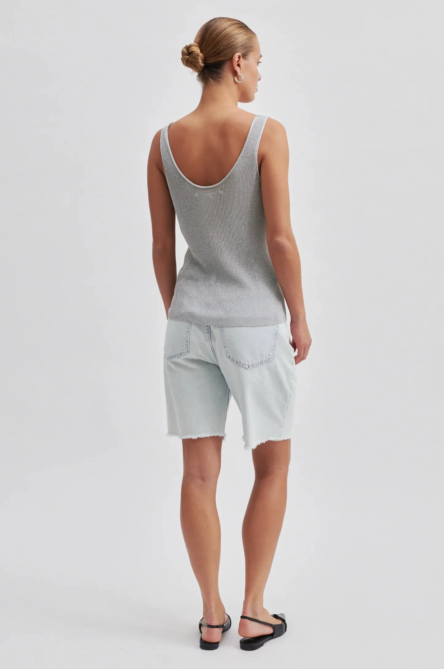 Ellia Knit Top - Silver