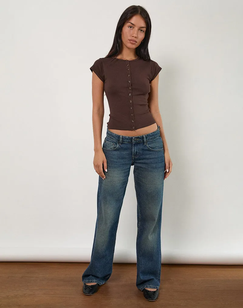 Elmira Top in Knit Bitter Chocolate