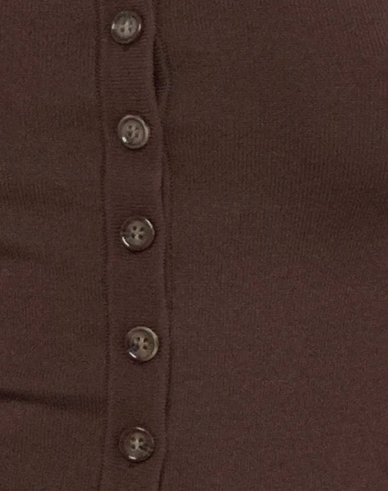 Elmira Top in Knit Bitter Chocolate