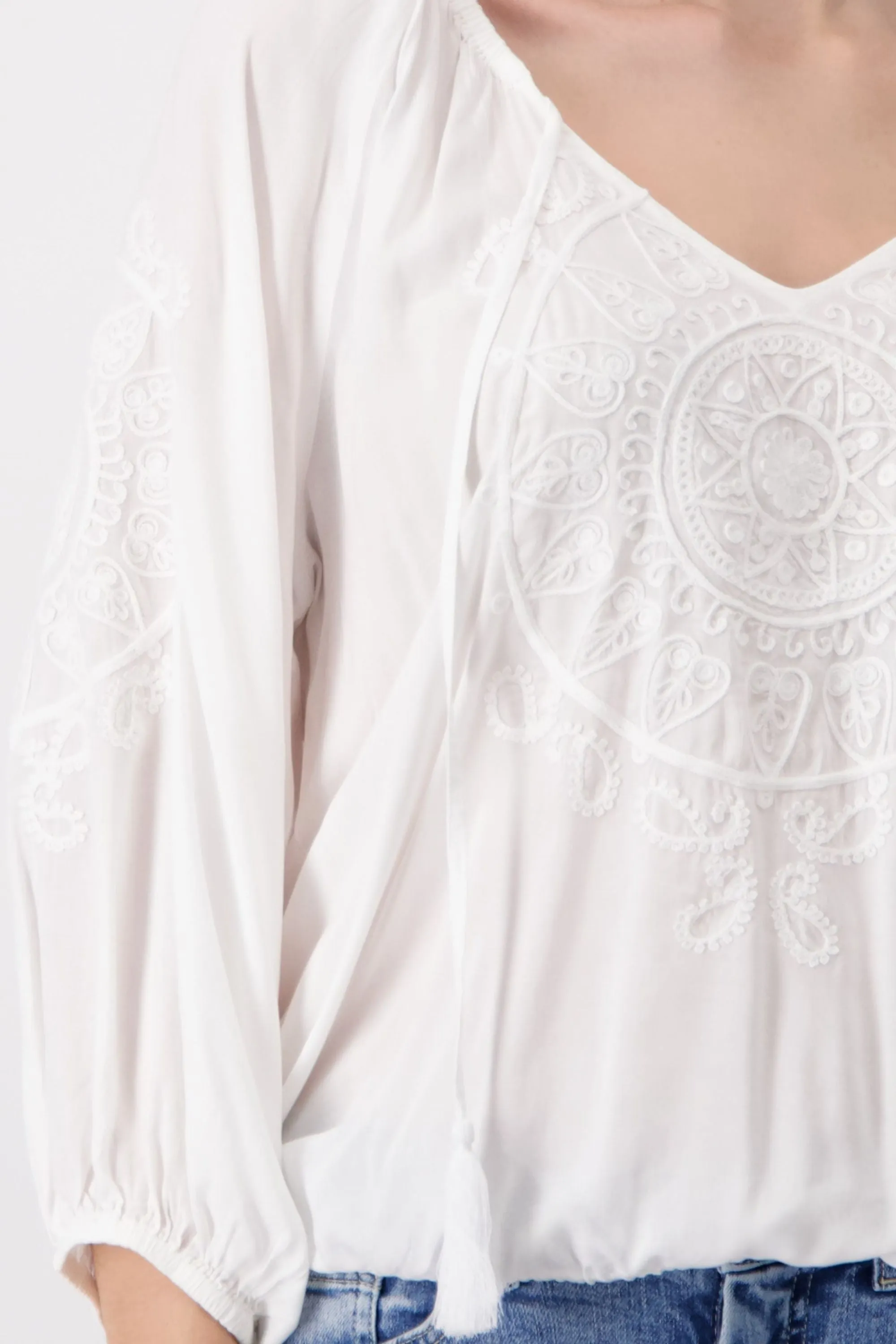 EMBROIDERED BLOUSE - 408752MNR