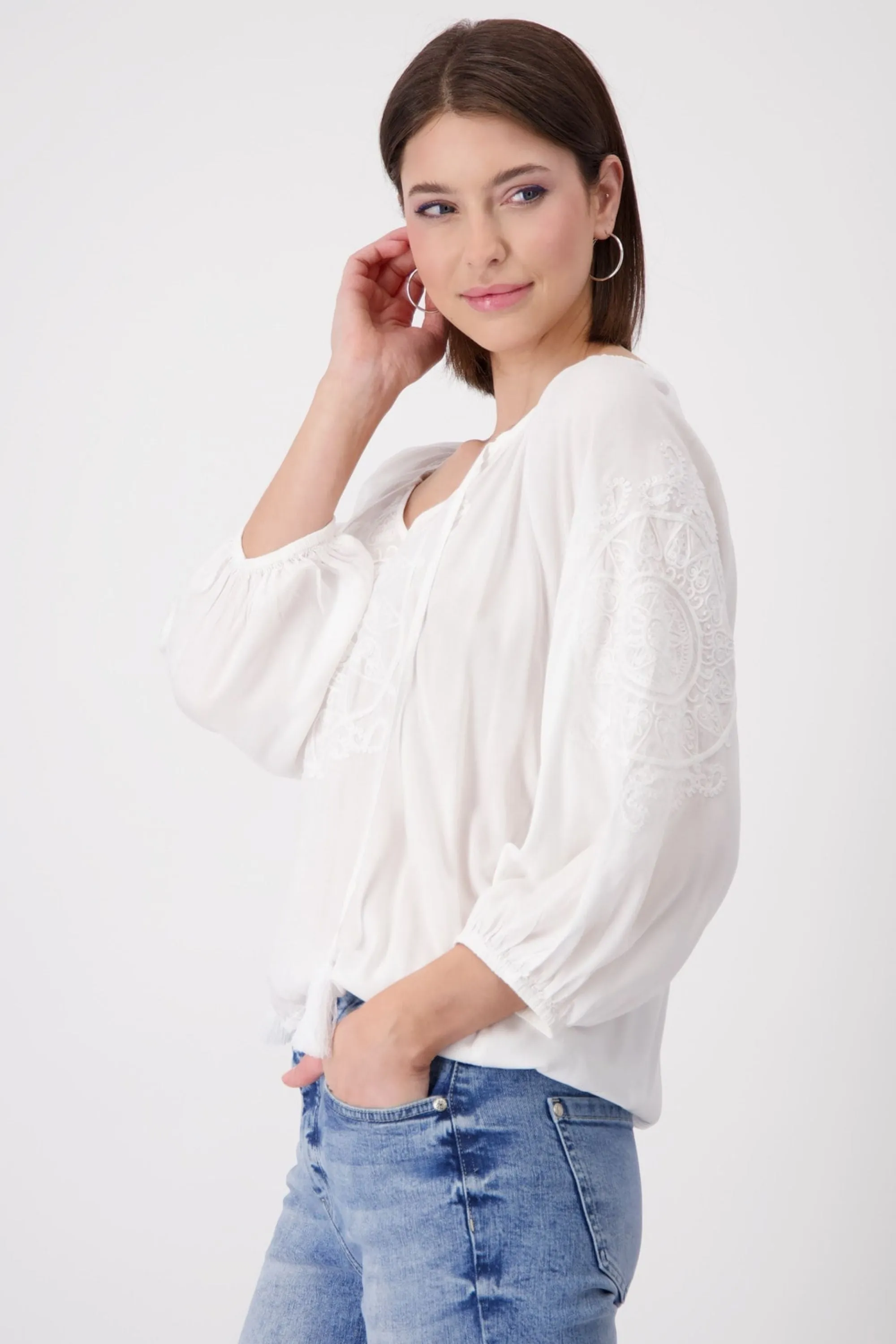 EMBROIDERED BLOUSE - 408752MNR