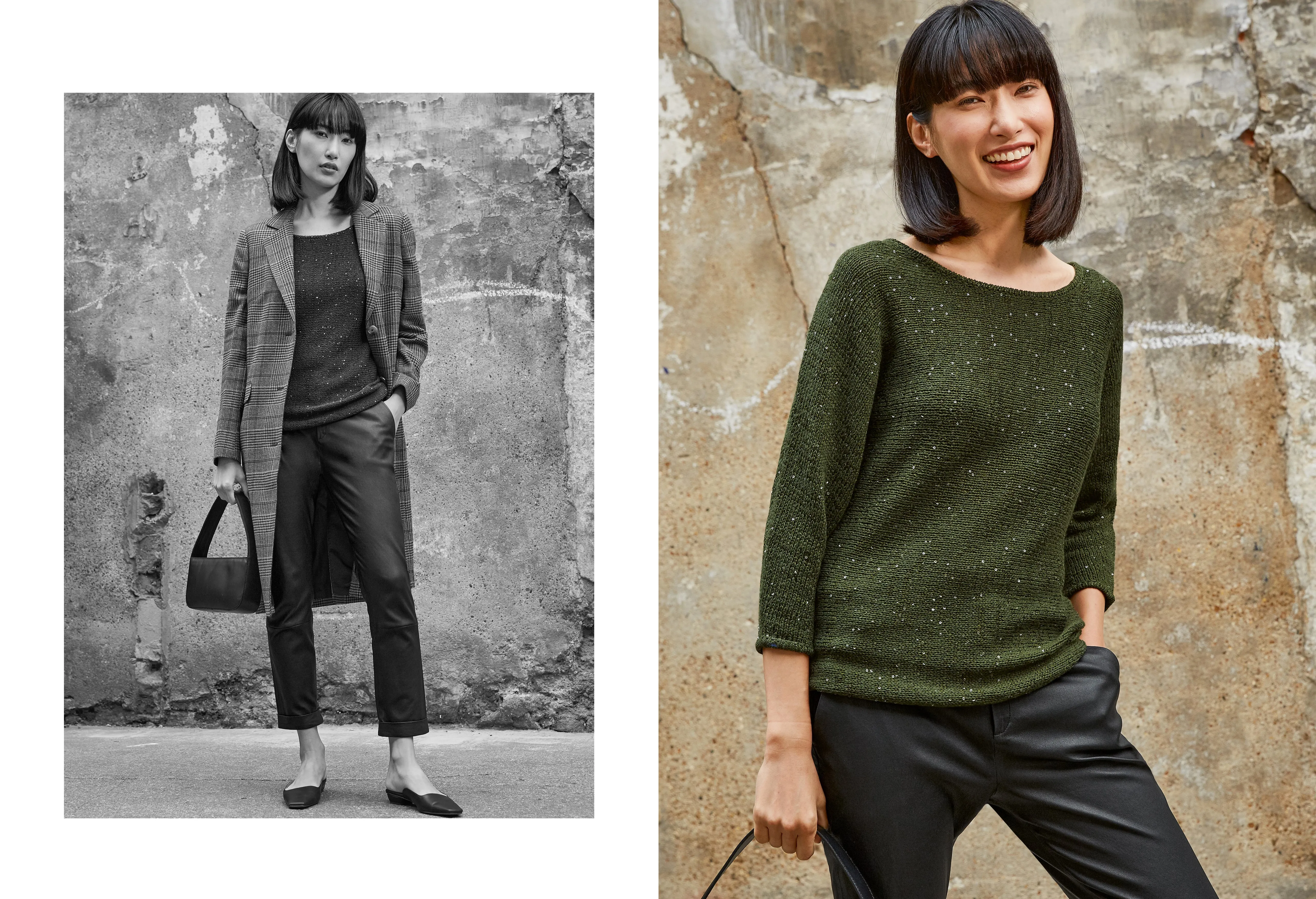 Emelina Boatneck Sequin Knit