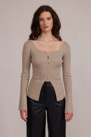 Erin Knit Top - Beige
