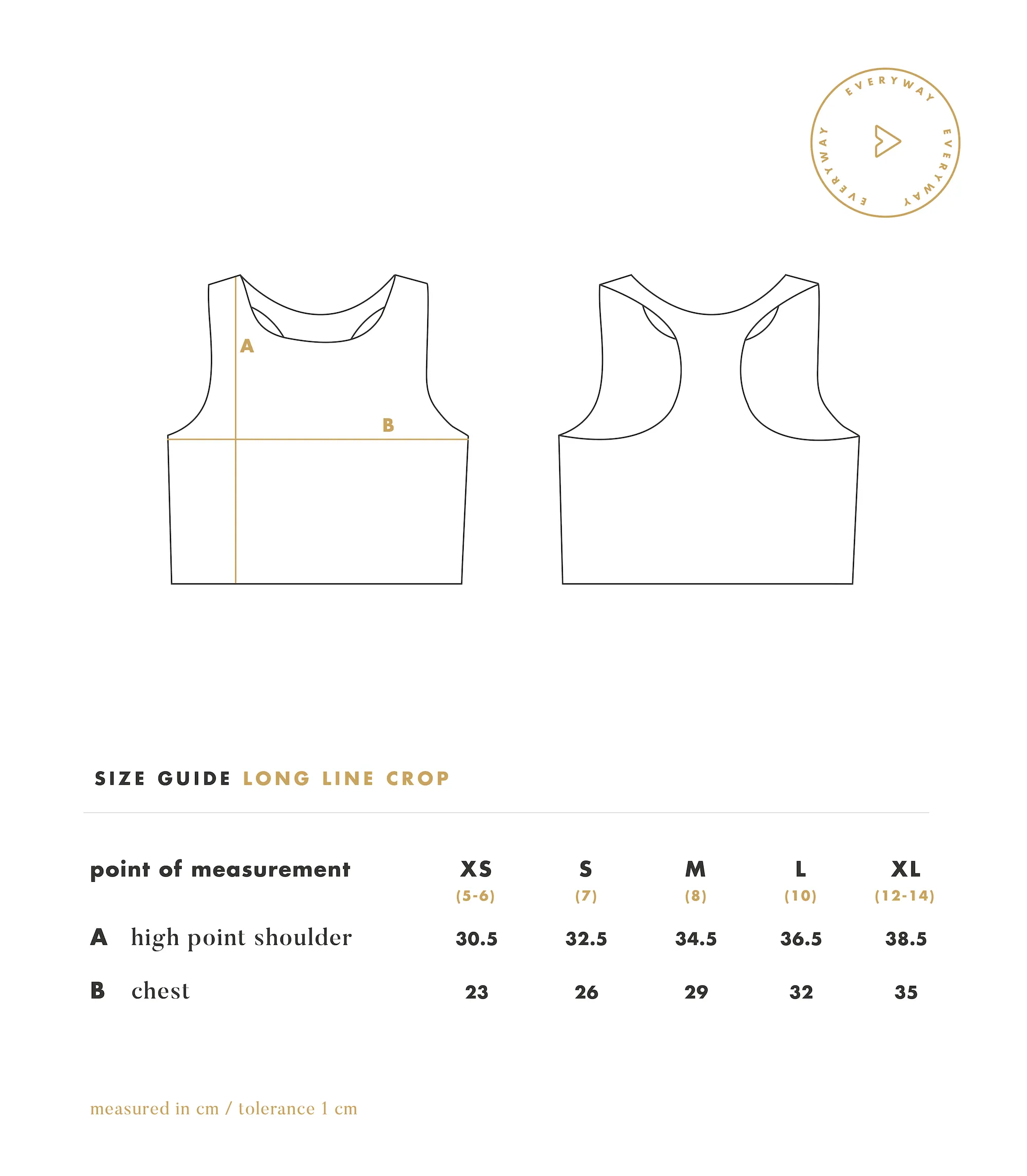 Everyway - Longline Crop Top (Inca Gold)