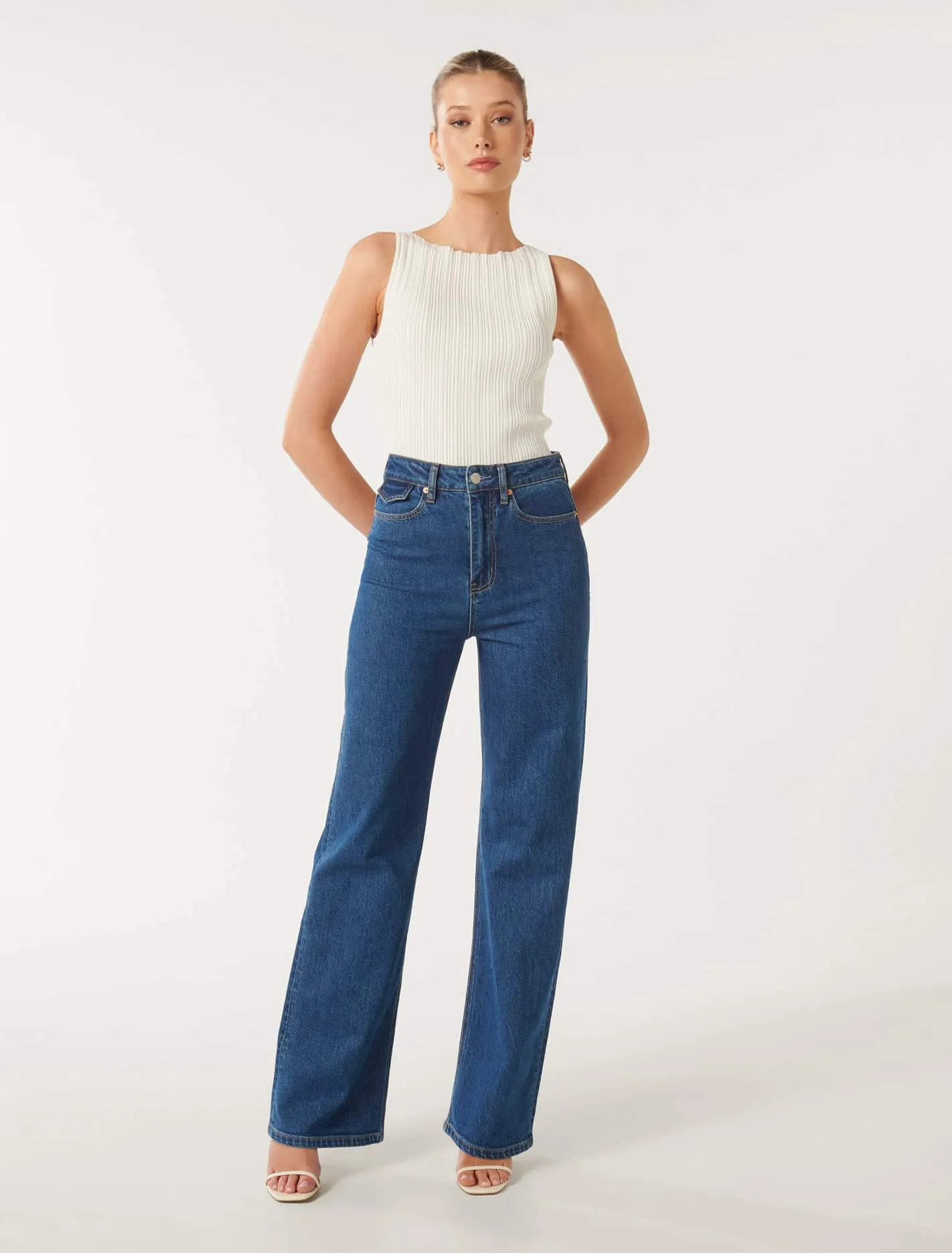 Evie Boat Neck Knit Tank Top