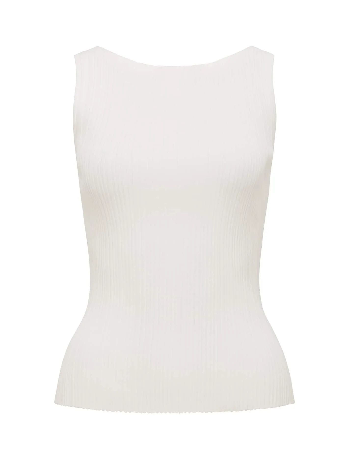 Evie Boat Neck Knit Tank Top