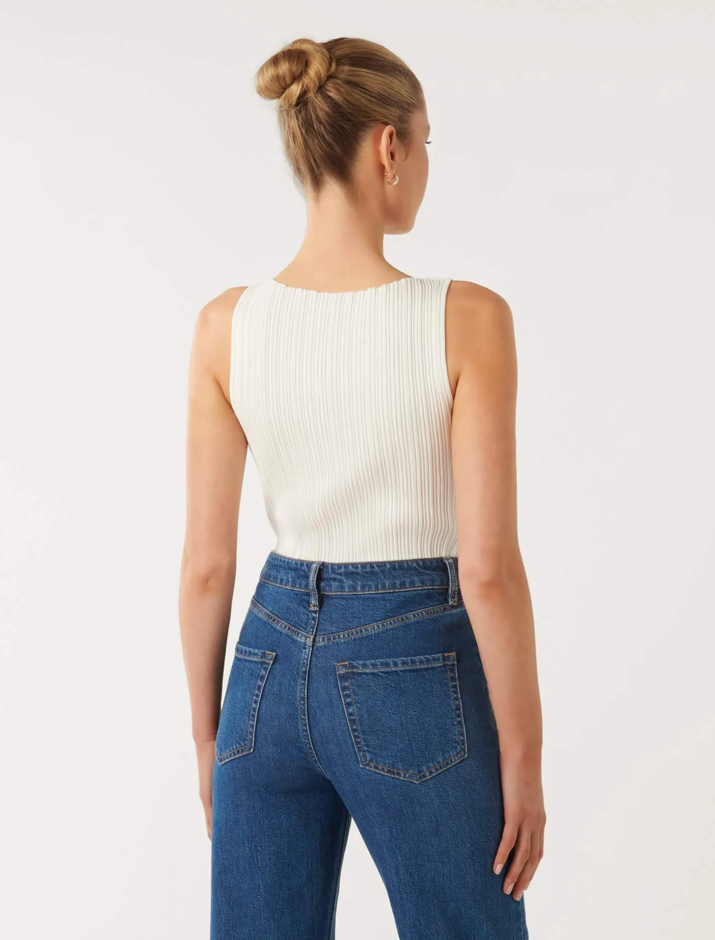 Evie Boat Neck Knit Tank Top