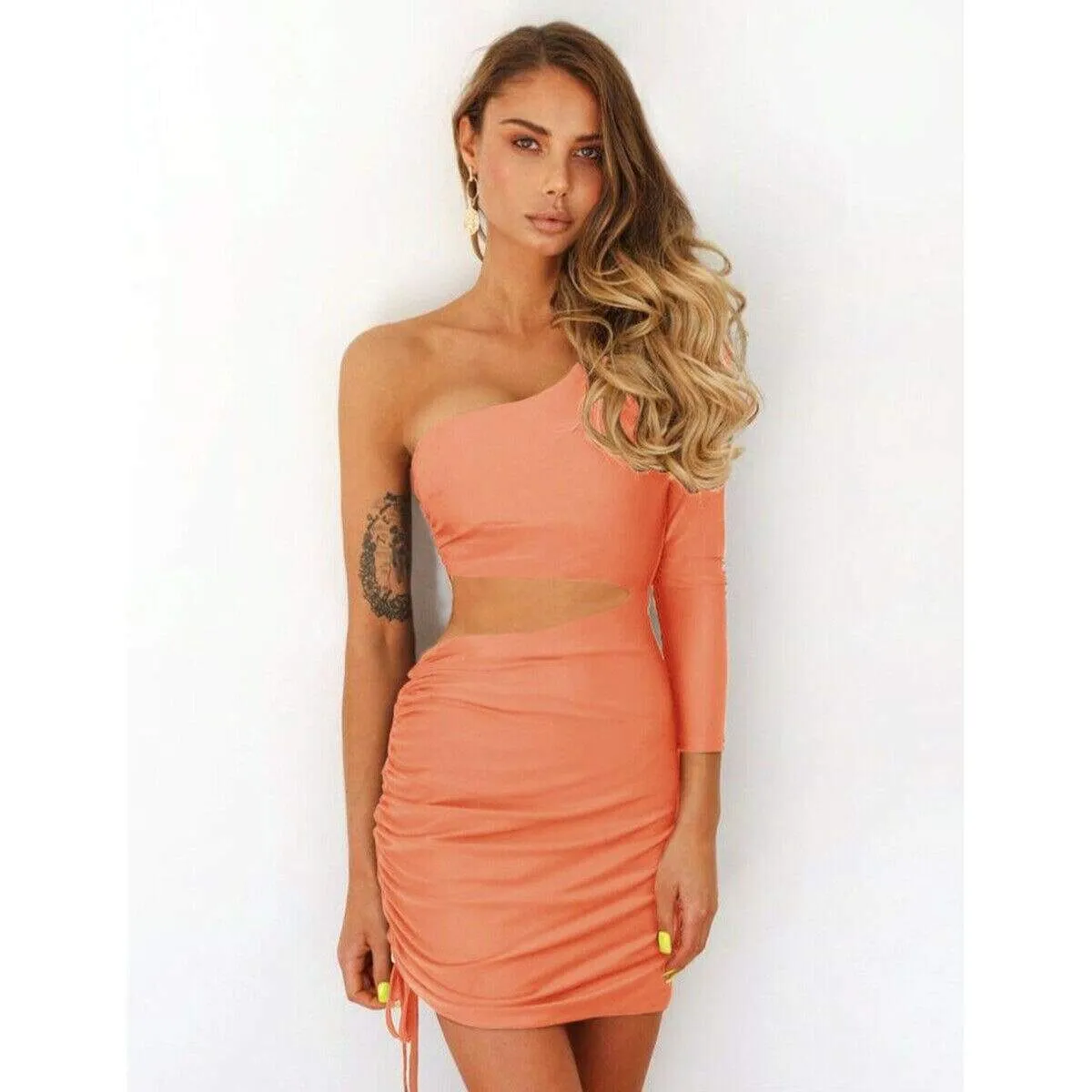 FashionSierra - Hollow Out Bandage Bodycon Mini Dress