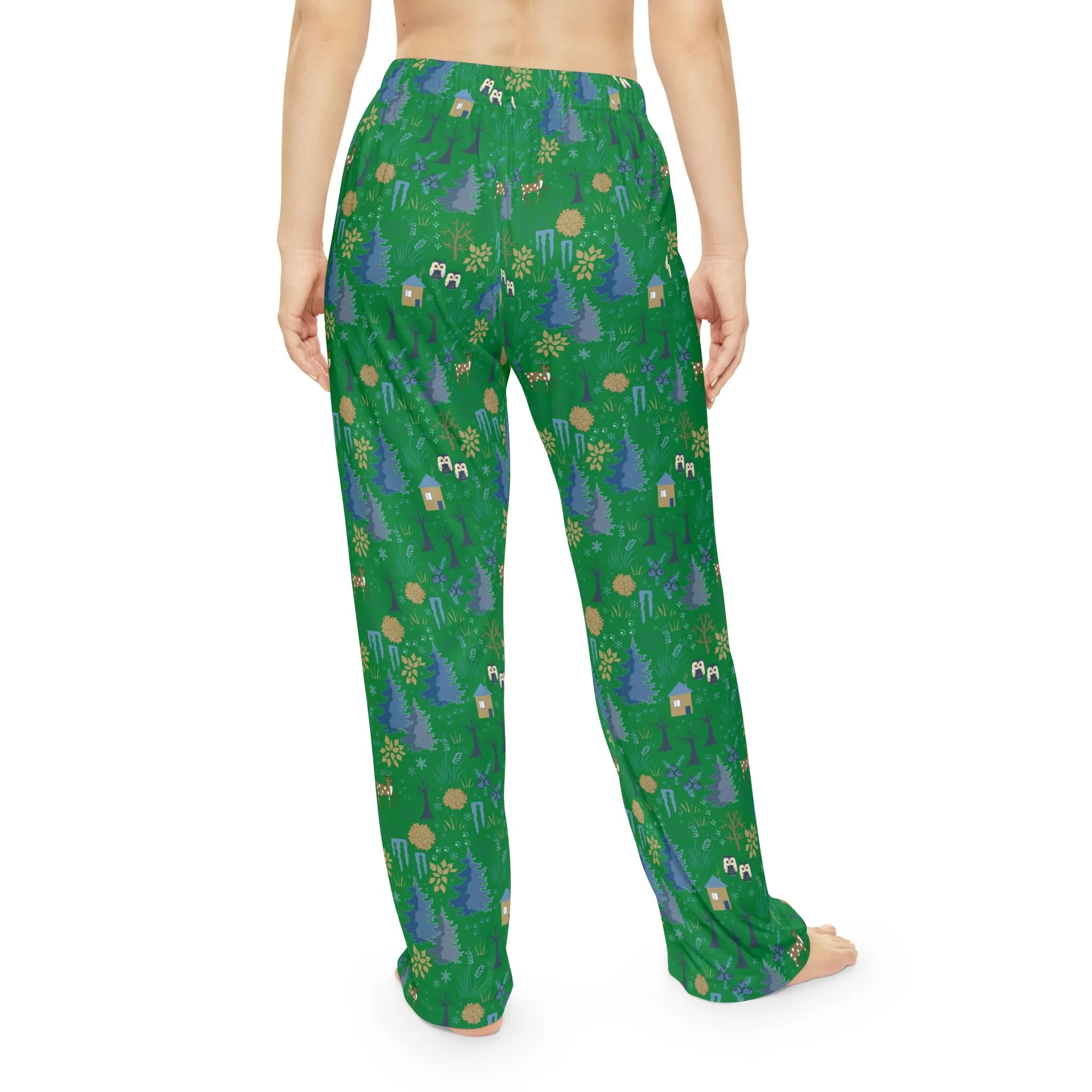Festive Holiday Pajama Pants : Cozy Winter Loungewear in Green for All Sizes XS-4XL