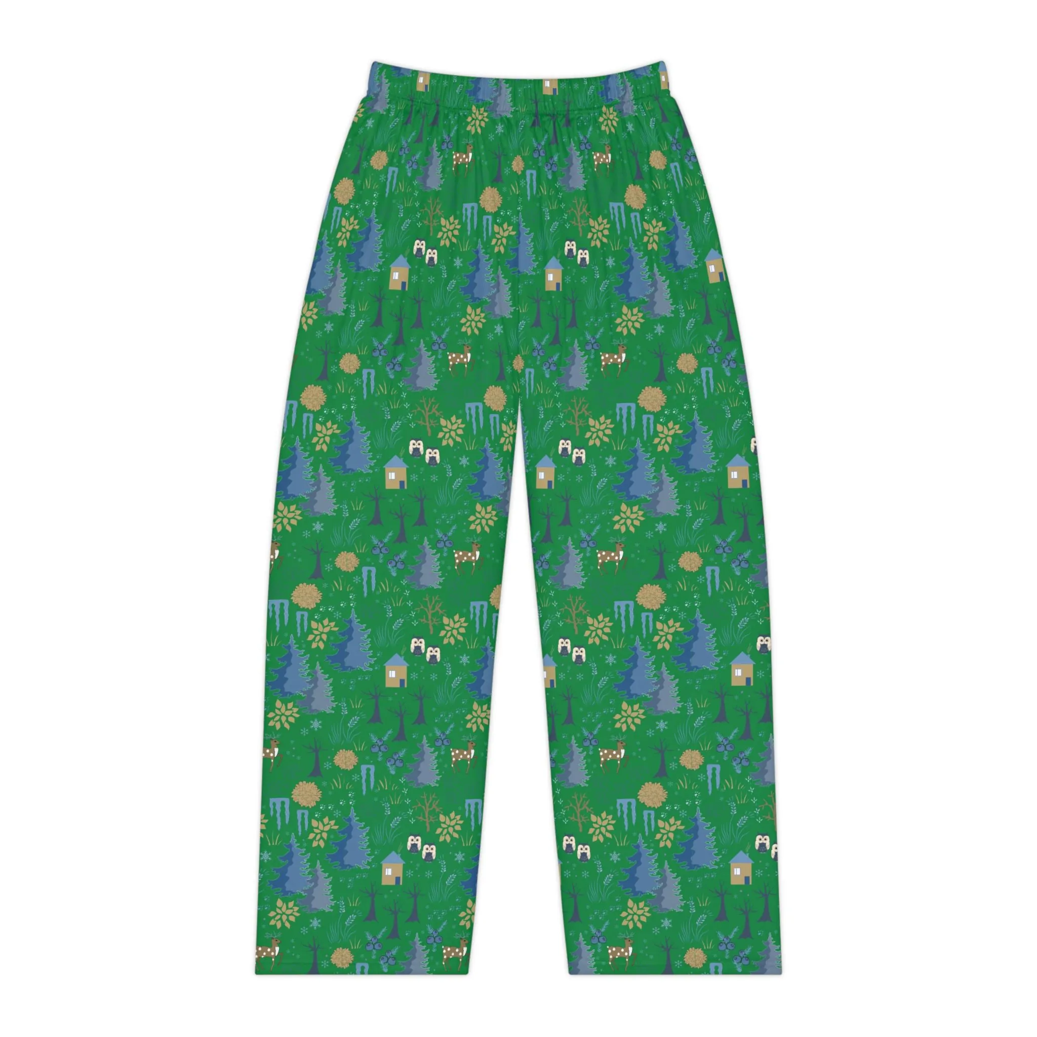 Festive Holiday Pajama Pants : Cozy Winter Loungewear in Green for All Sizes XS-4XL