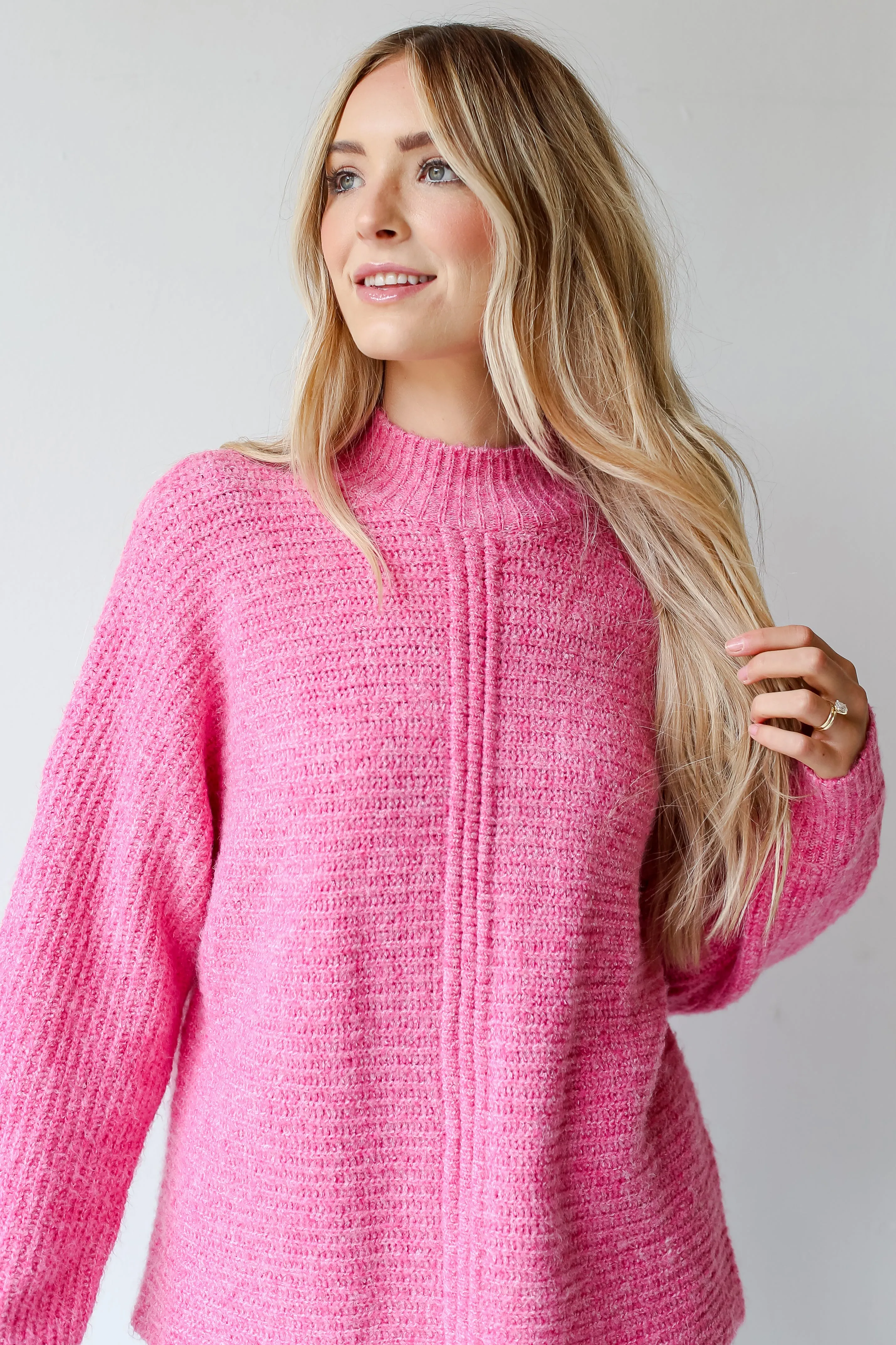 FINAL SALE - Cuddling Close Pink Oversized Sweater