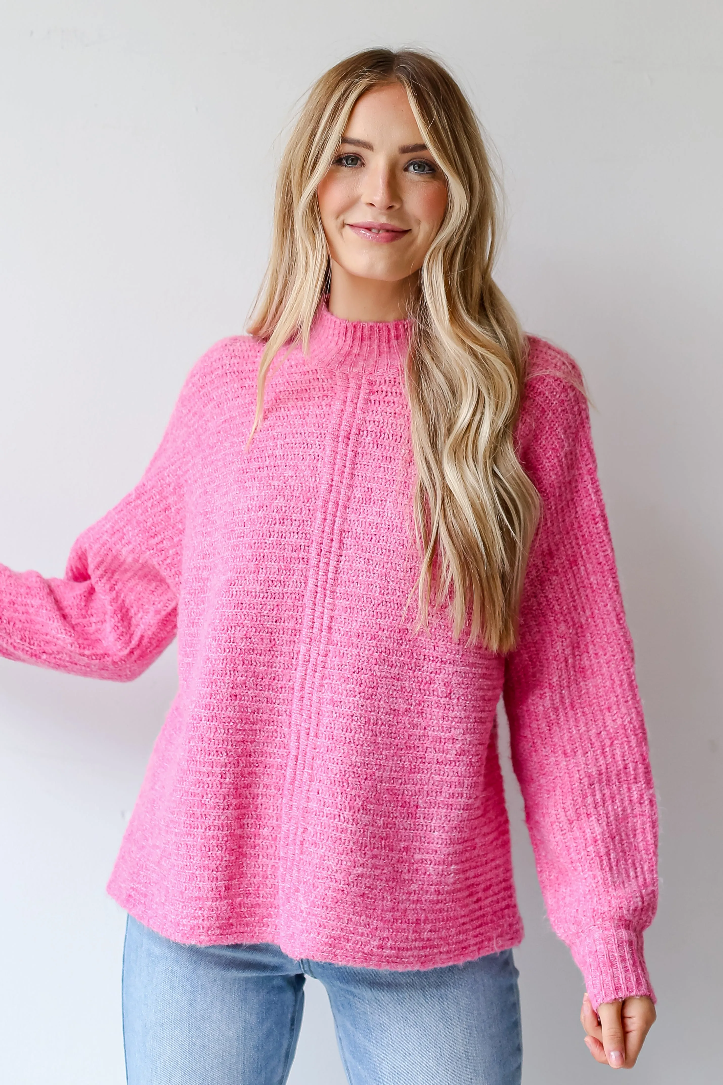 FINAL SALE - Cuddling Close Pink Oversized Sweater