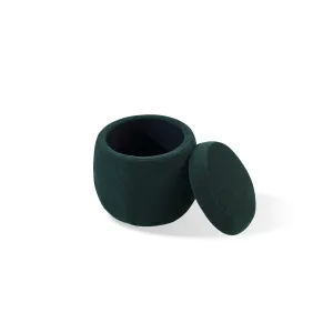 Flex Upholstered Ottoman in Emerald Chenille
