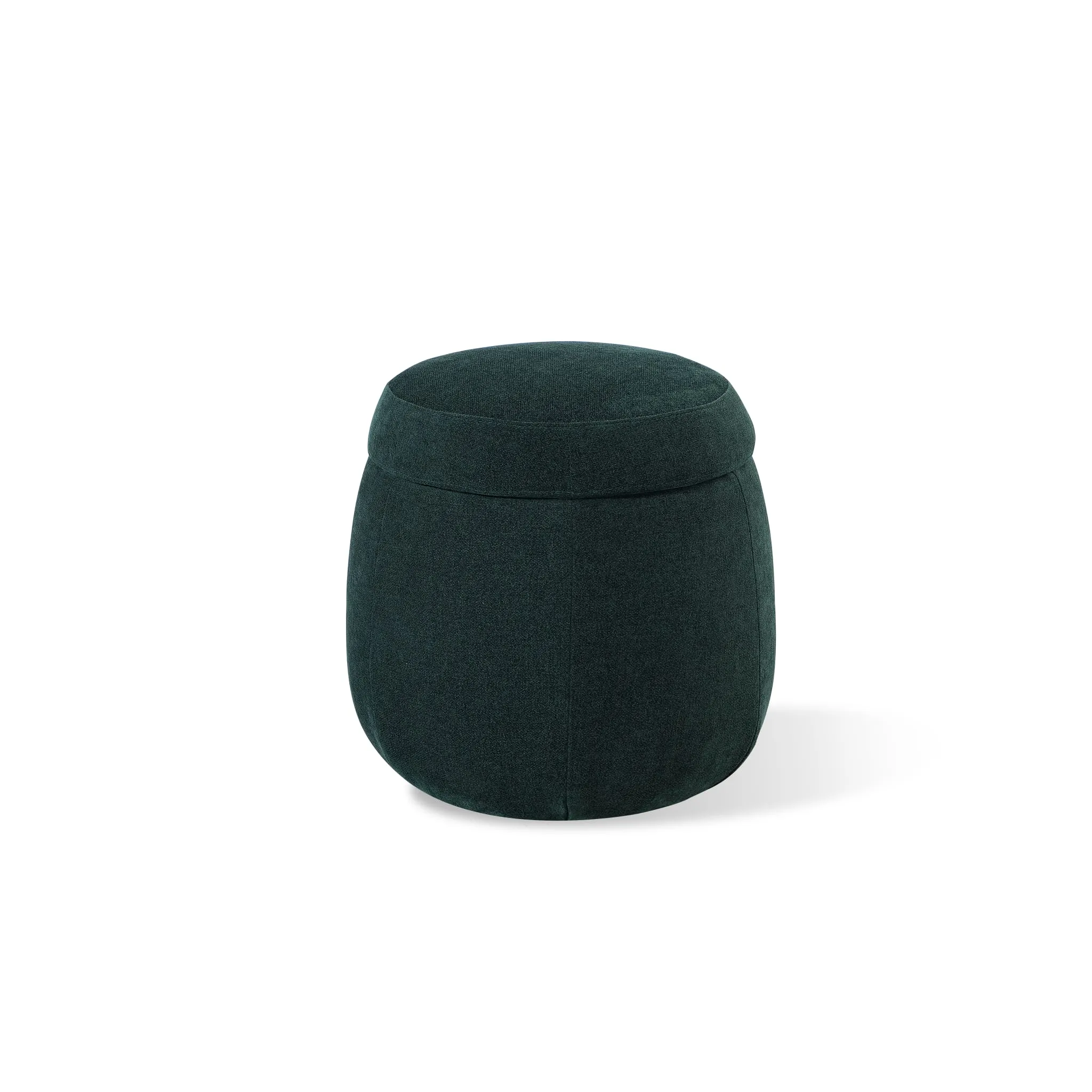 Flex Upholstered Ottoman in Emerald Chenille
