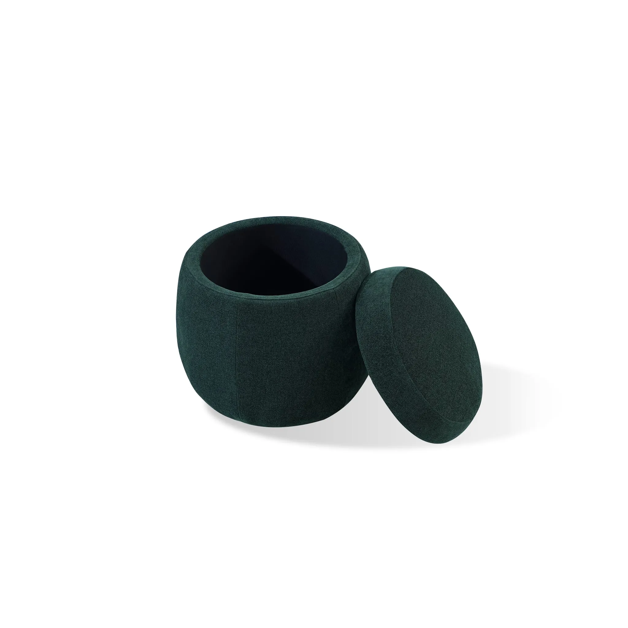 Flex Upholstered Ottoman in Emerald Chenille