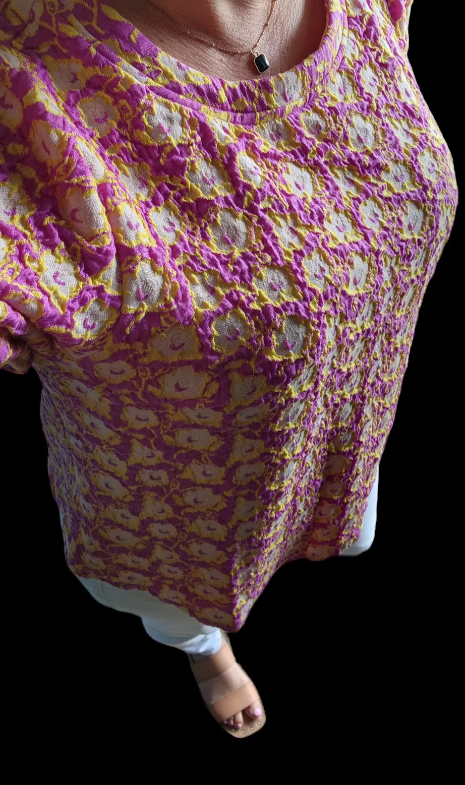 Floral Textured Knit Top