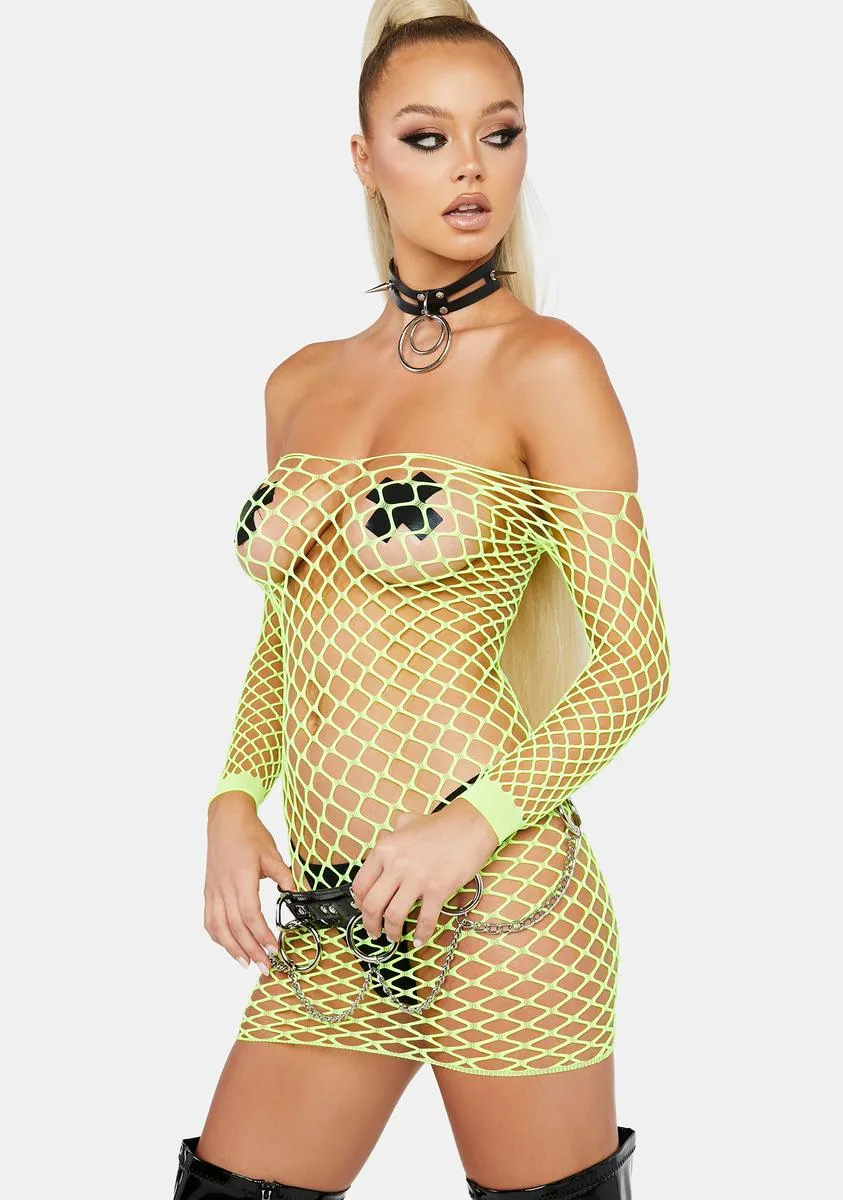 Freaky Deaky Fishnet Dress