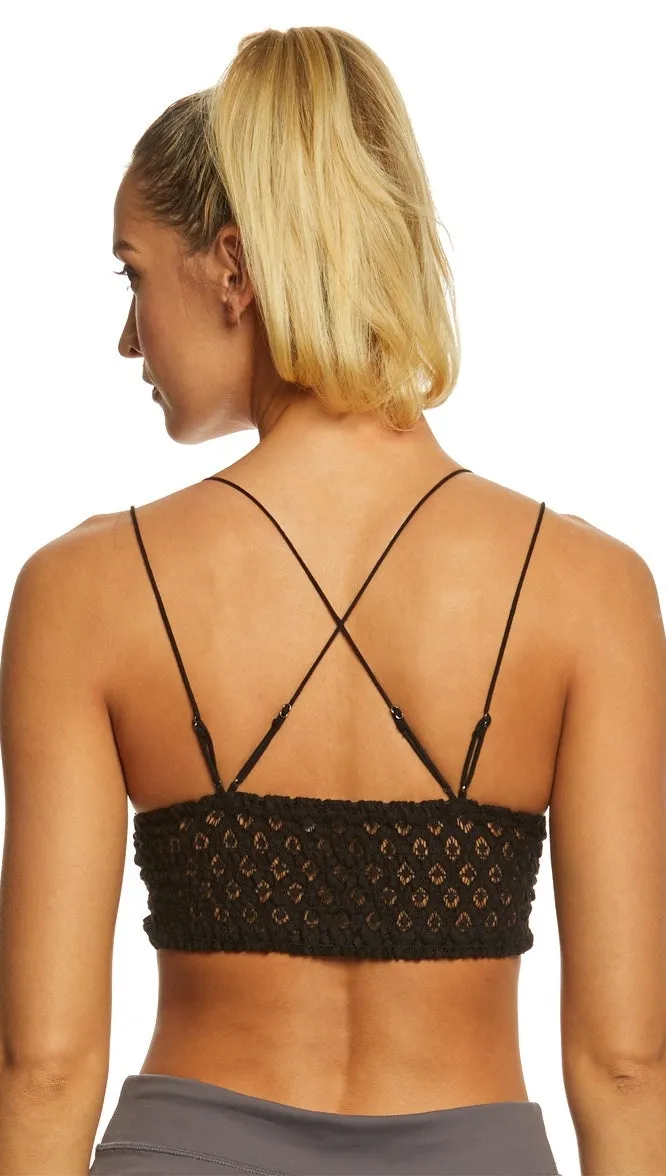 Free People Adella Bralette Black