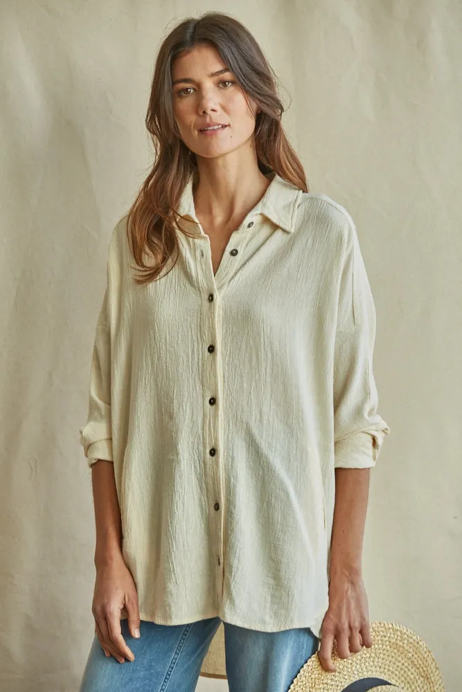 Fresco Button Down Top
