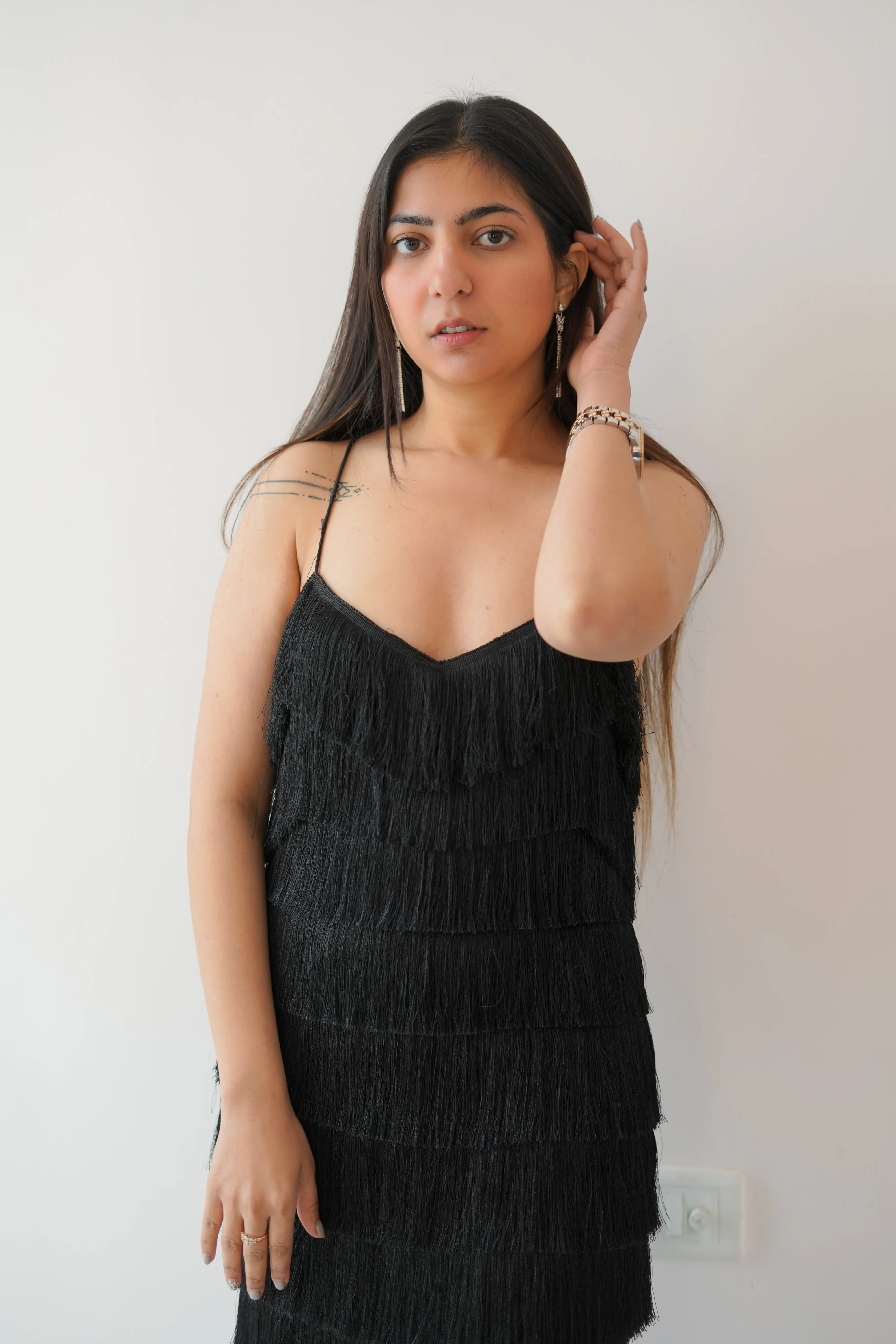 Fringe bodycon dress