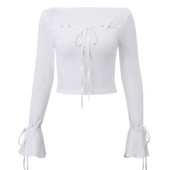 Front-Lace Coquette Top