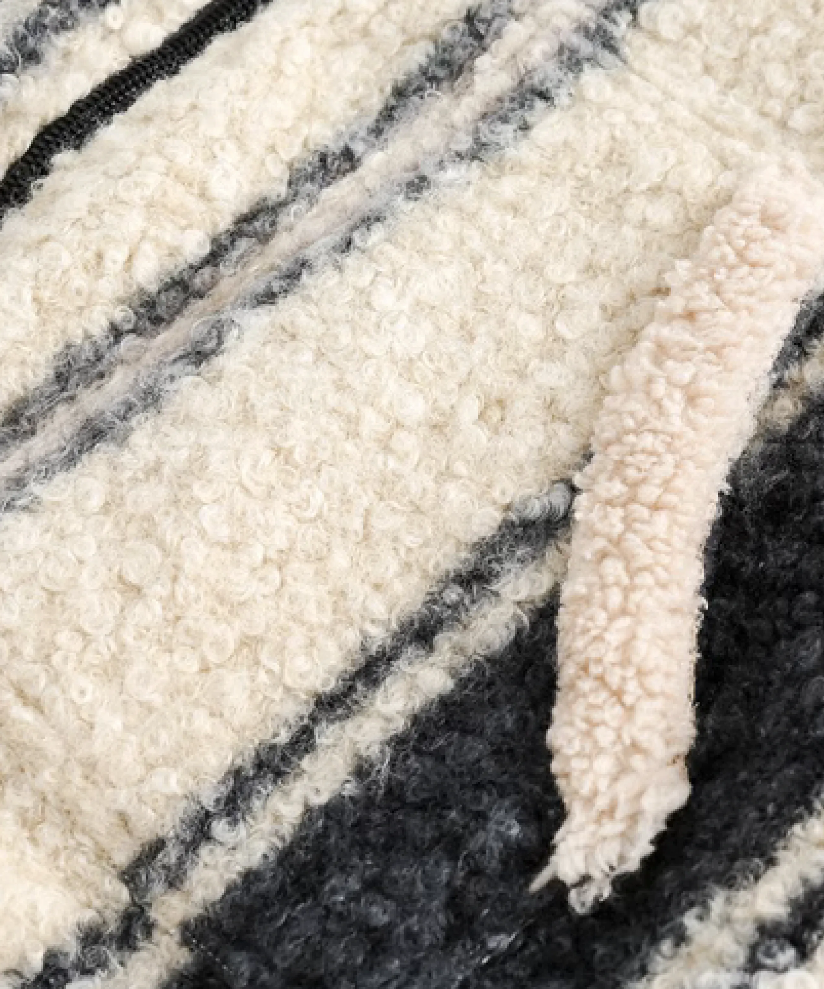 Fur Stripe Inner Down Coat