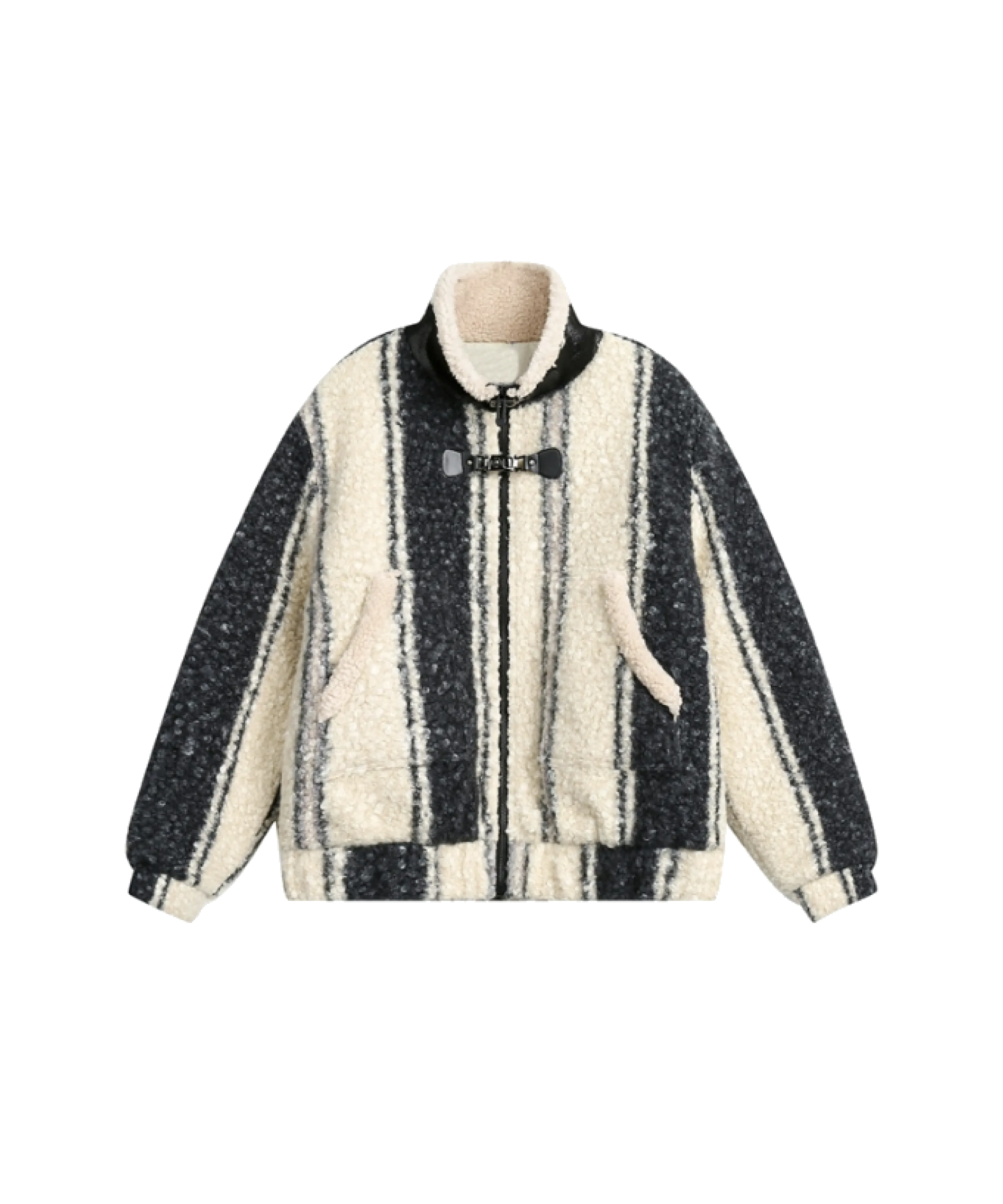 Fur Stripe Inner Down Coat