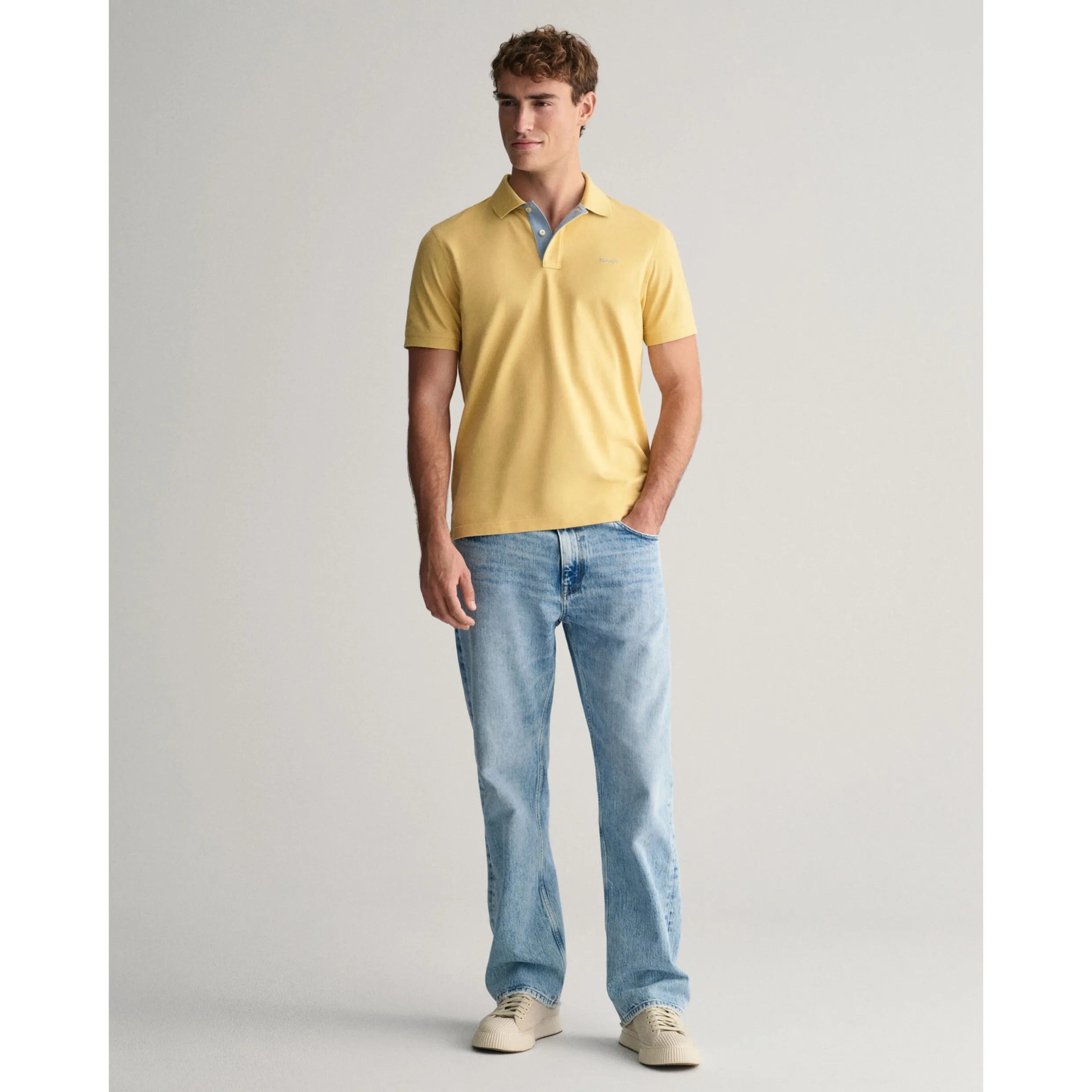 GANT Contrast Stretch Pique Polo 2062026 Dusty Yellow