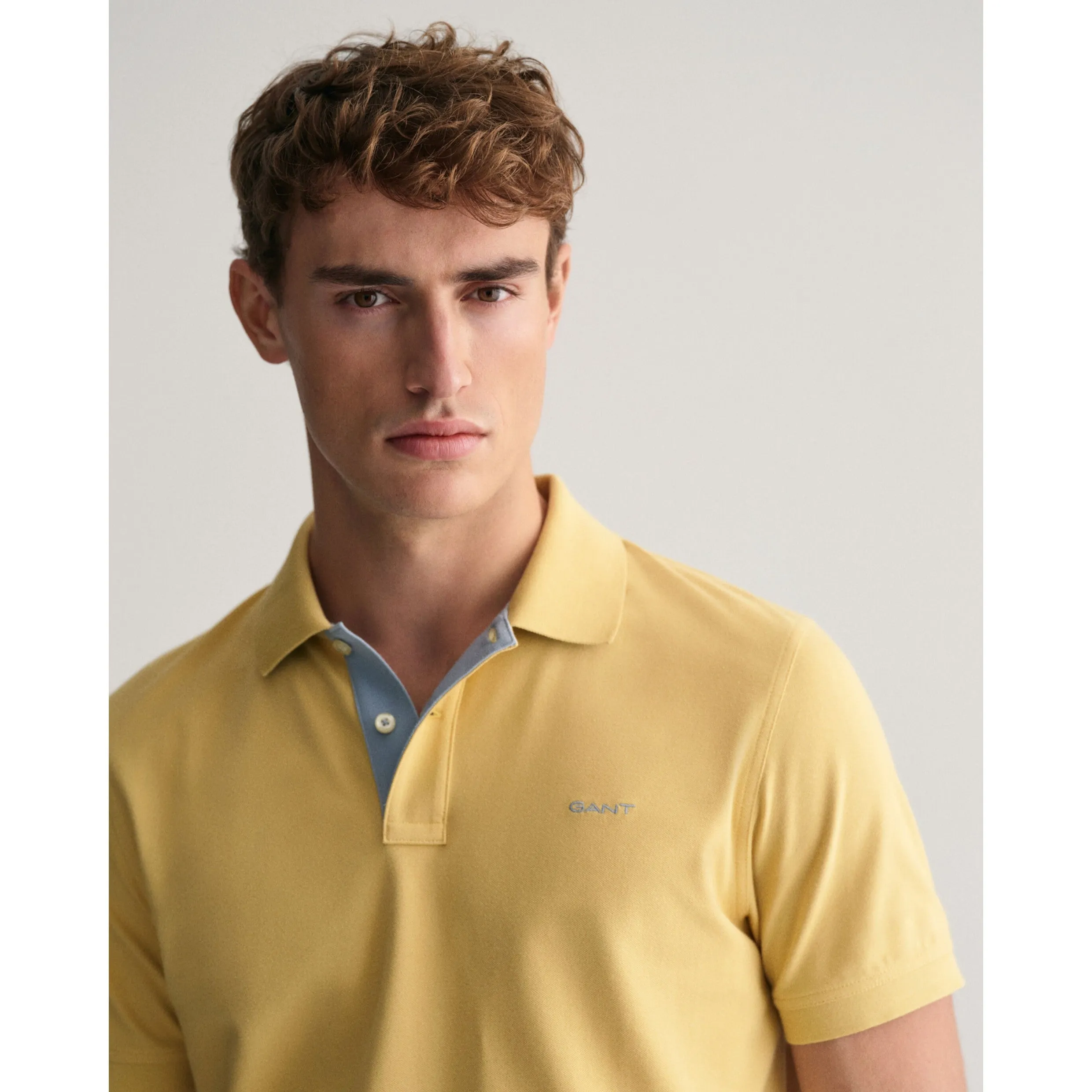 GANT Contrast Stretch Pique Polo 2062026 Dusty Yellow