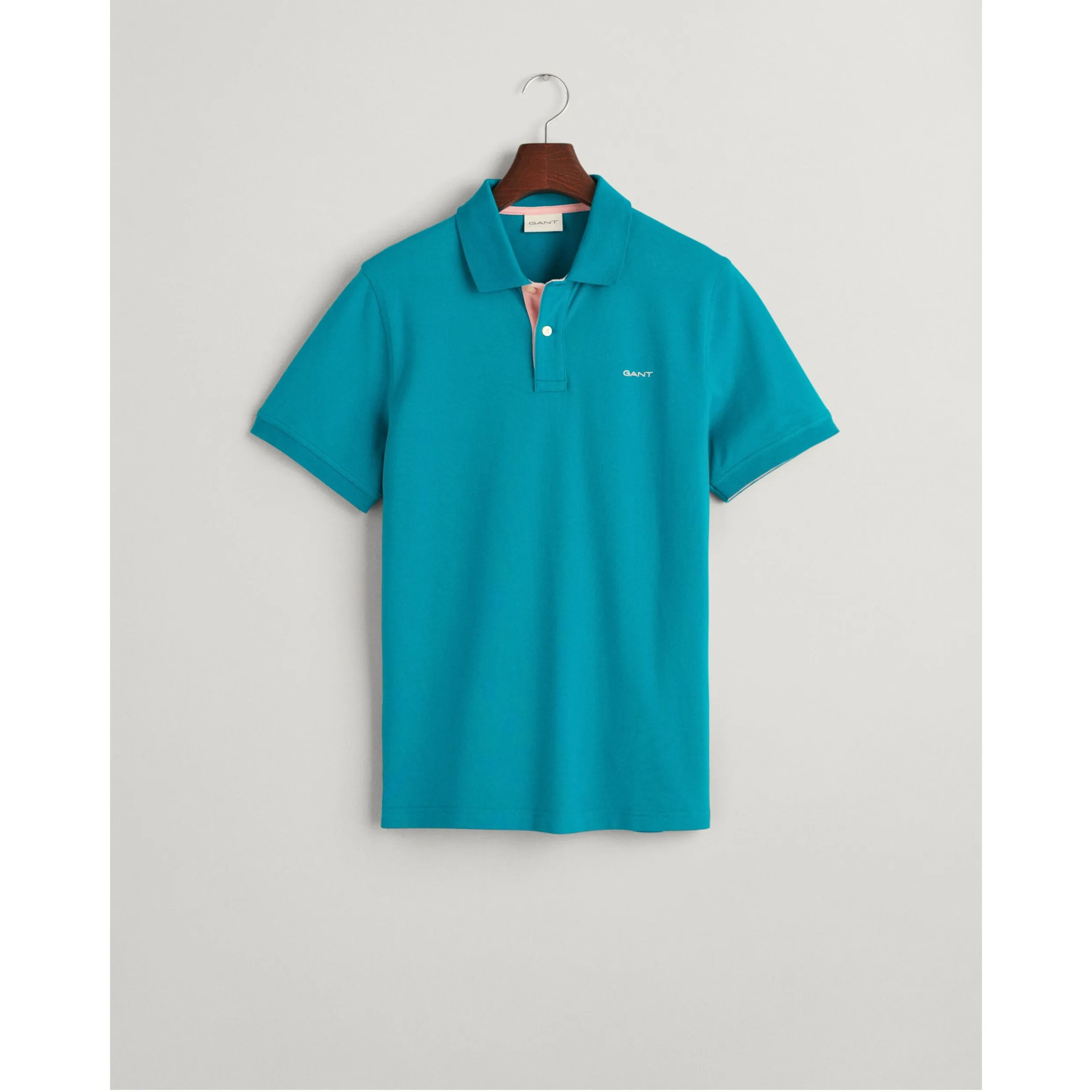 GANT Contrast Stretch Pique Polo 2062026 Ocean Turquoise