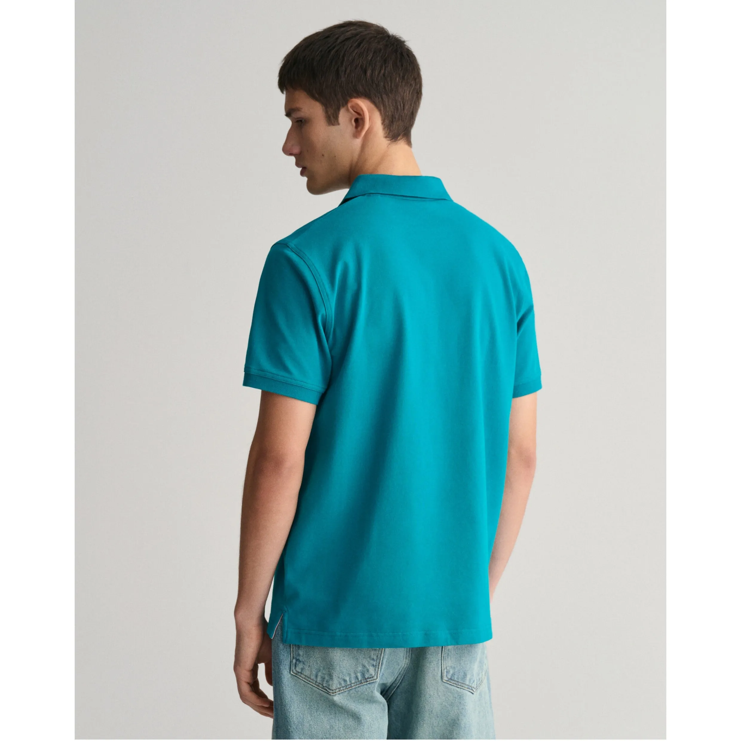 GANT Contrast Stretch Pique Polo 2062026 Ocean Turquoise
