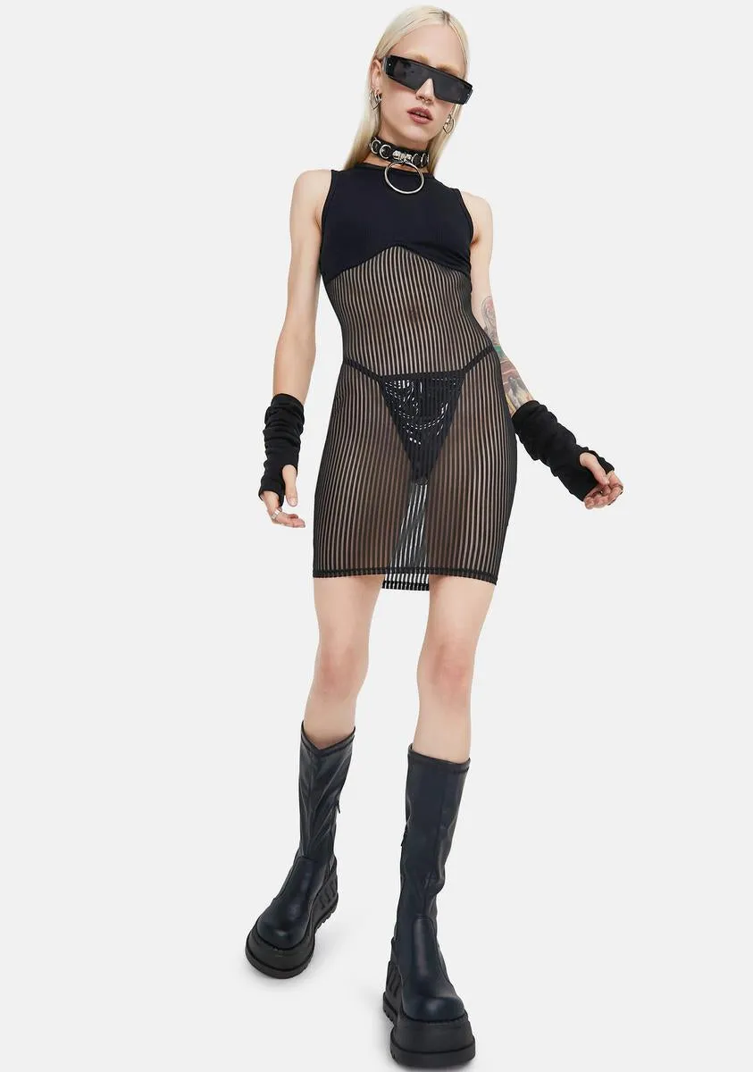 Gentle Bliss Mesh Bodycon Dress