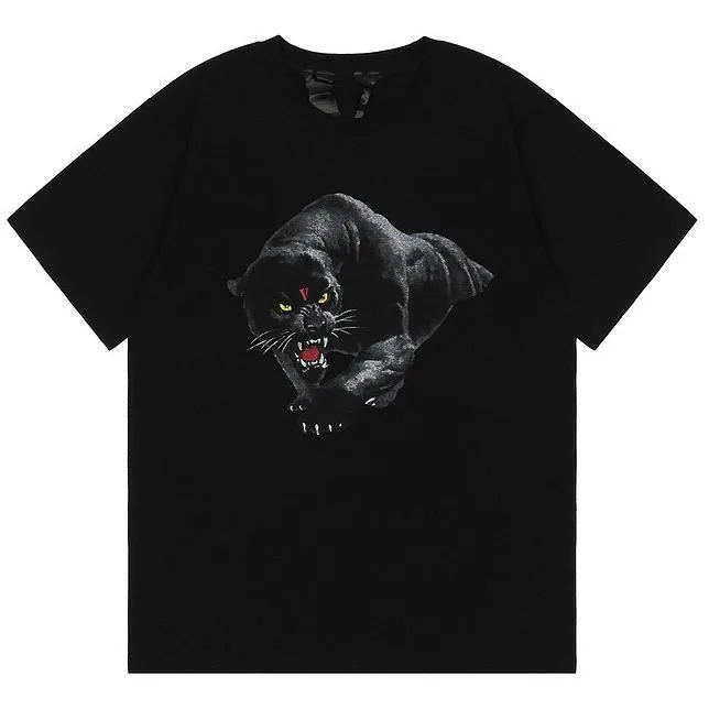 Giftngon - Vlone Style Panther Shirt White &amp; Black - Vlone StyleClothing