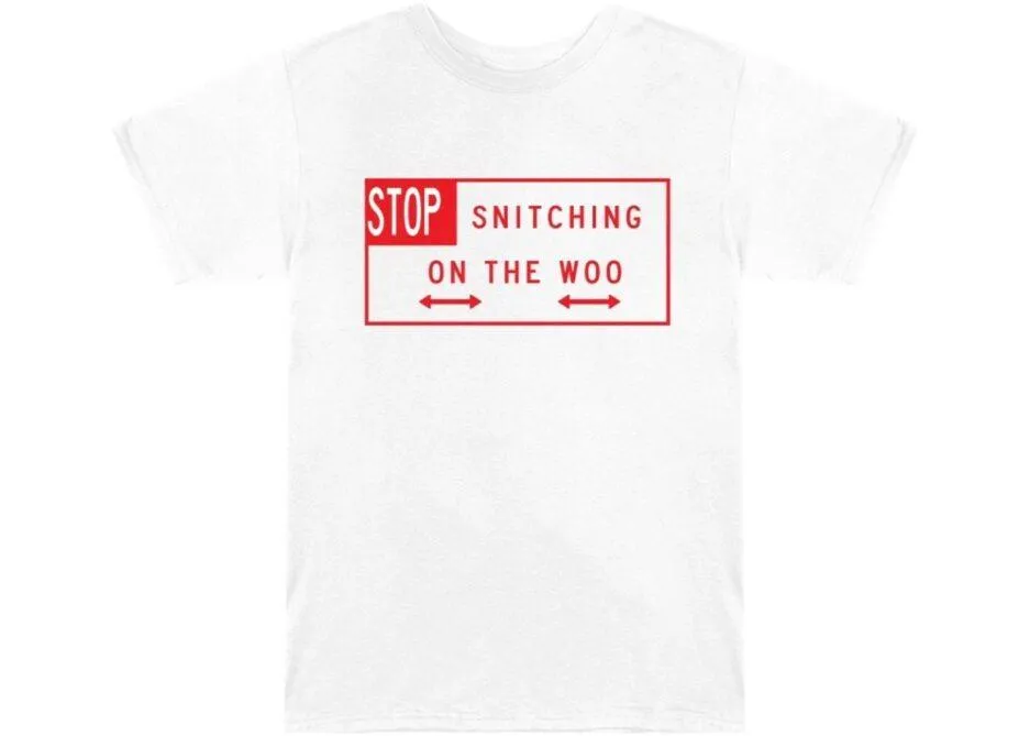 Giftngon - Vlone Style Pop Smoke Stop Snitching T-Shirt