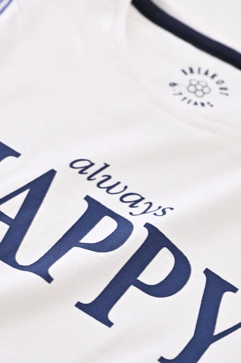 GIRLS DROP SHOULDER T SHIRT WITH STRAP PANELS