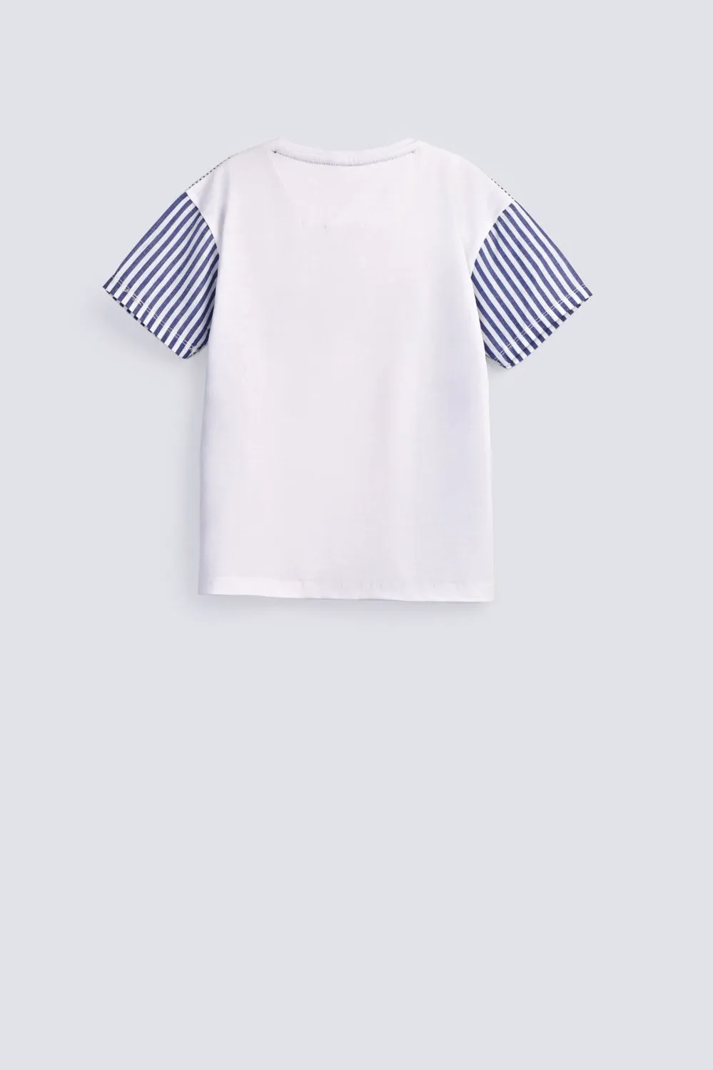 GIRLS DROP SHOULDER T SHIRT WITH STRAP PANELS