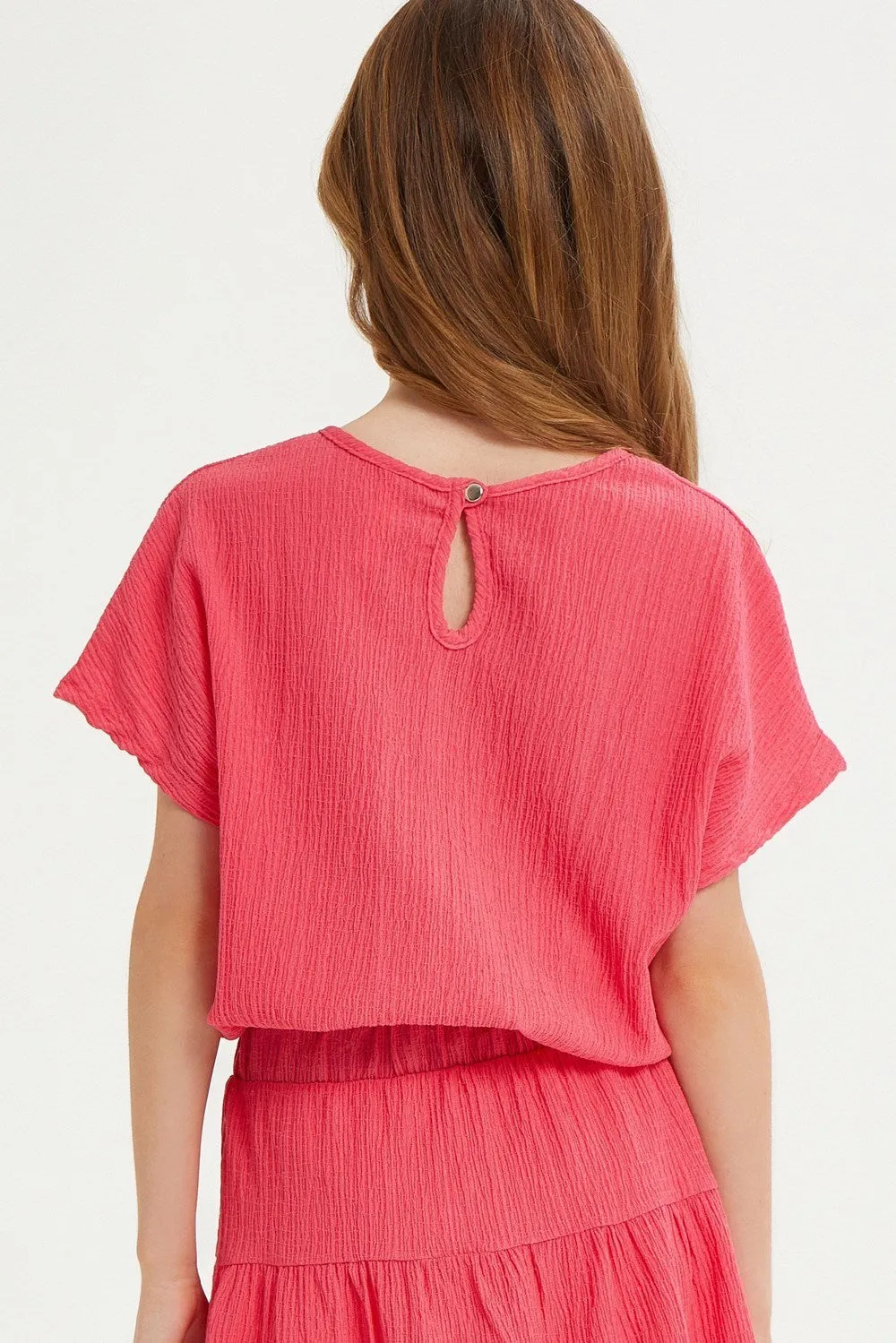 Girls Elastic Waist Top