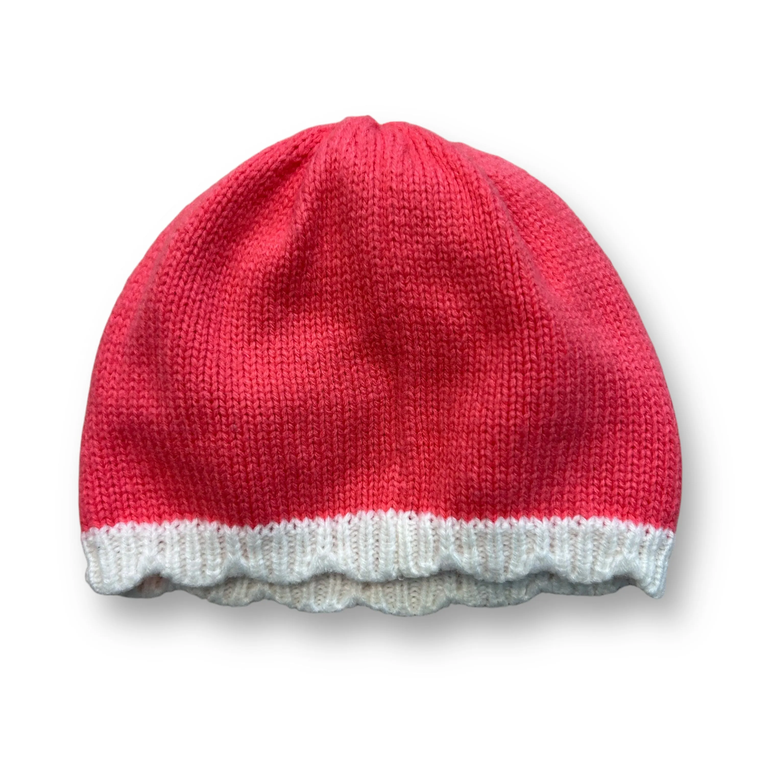 Girls Gymboree Size 6-12 Months Peach Knit Flower Winter Hat