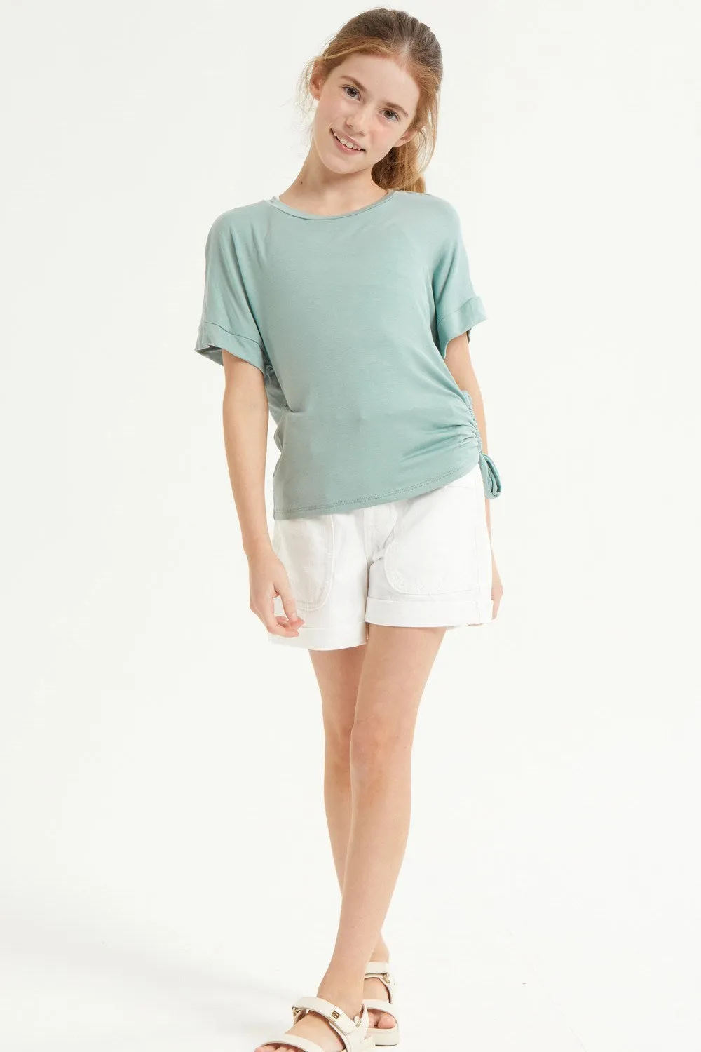 Girls Side Ruched Top