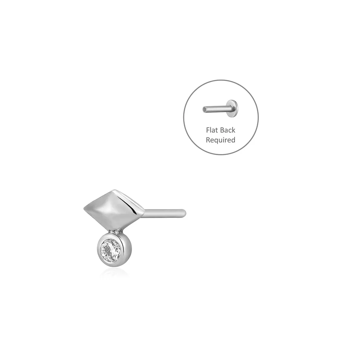 GIZA | Pyramid Diamond Threadless Flatback Earring