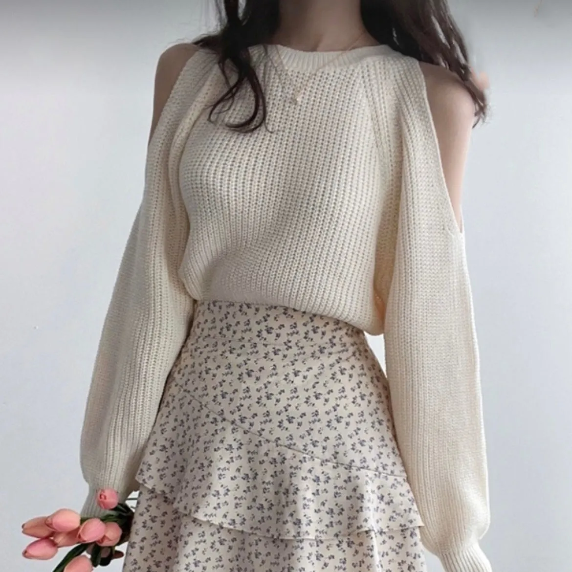 Grace Shoulder Knit Top