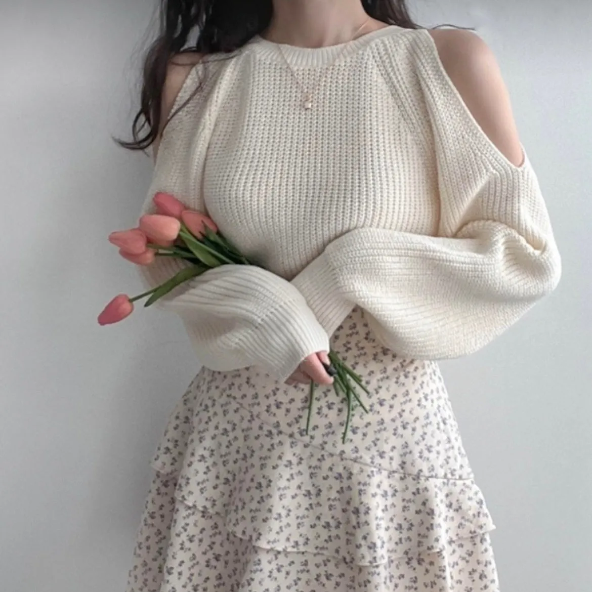Grace Shoulder Knit Top