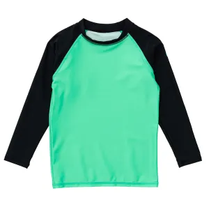 Green Black Sustainable LS Rash Top