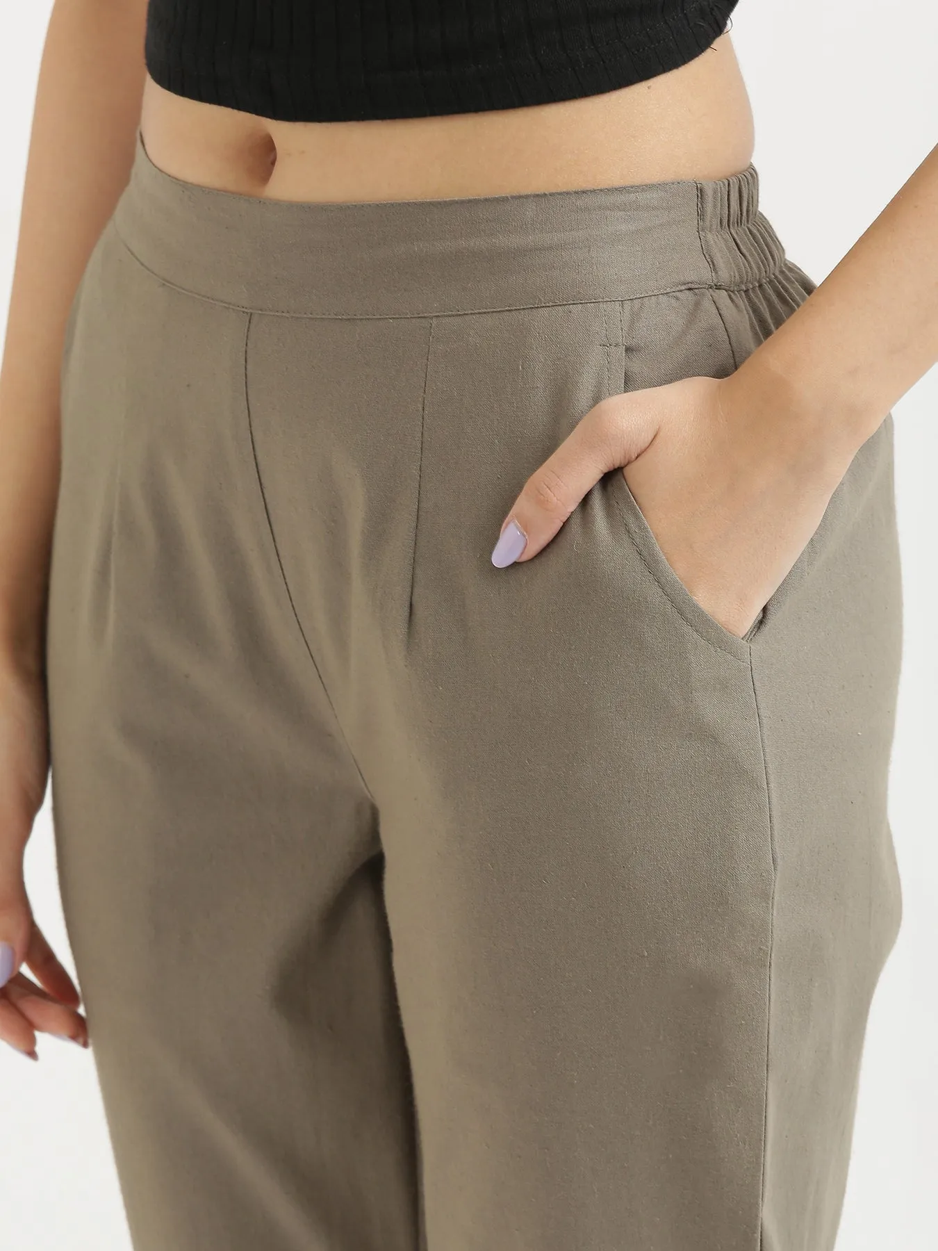 Grey Cotton Pant