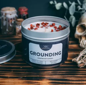 Grounding crystal candle