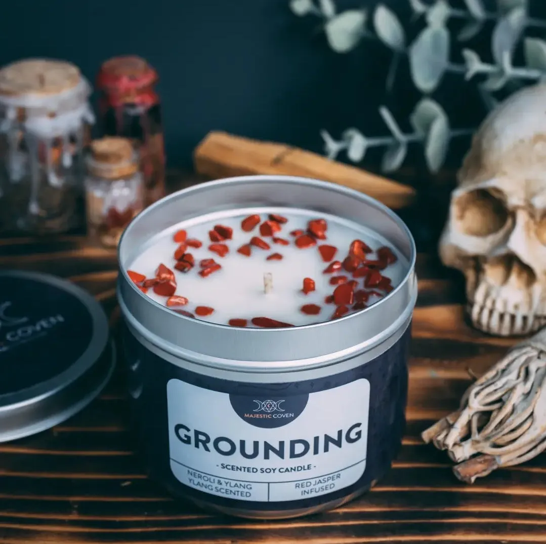 Grounding crystal candle